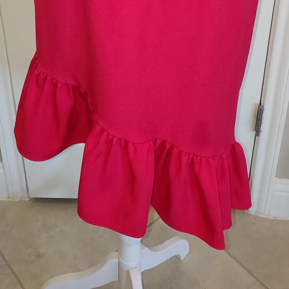Chelsea 28 Hot Pink Spaghetti Strap Cocktail Party Dress, size 6 petite - Picture 3 of 12
